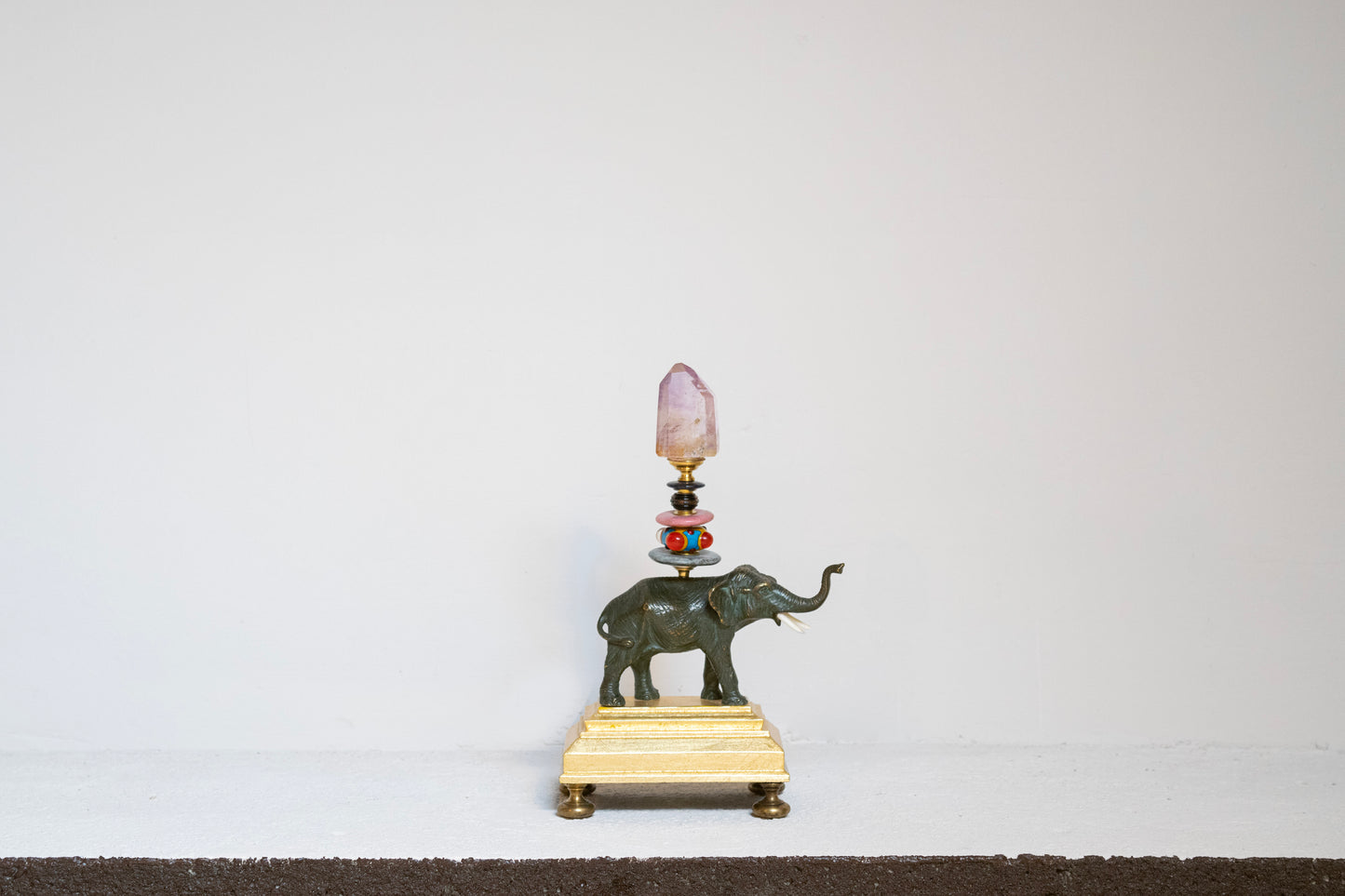 Elefant - Muranoglasperlen, Blattvergoldung