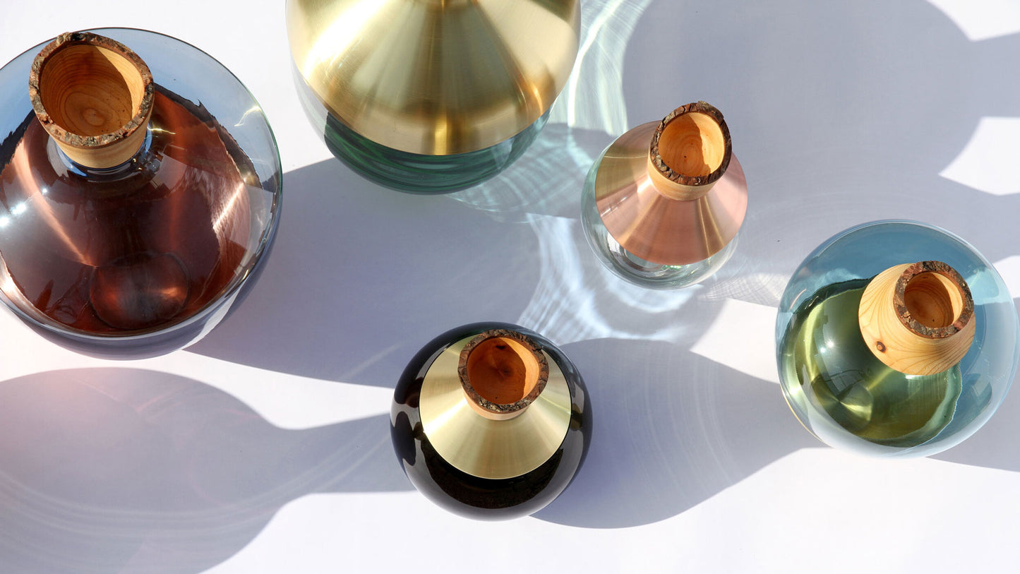 India Small 1 Stacking Vessel - Jade Brass