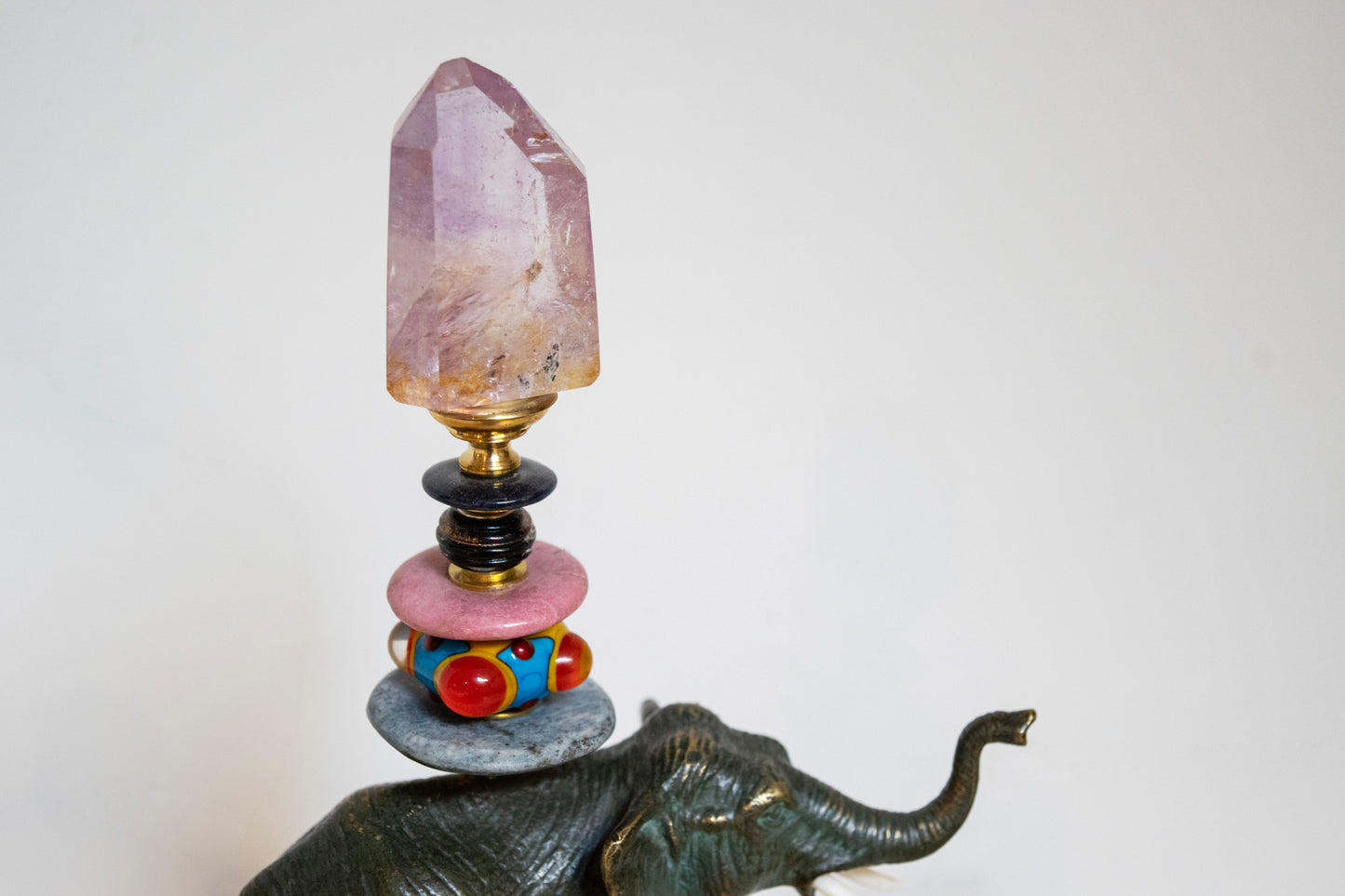 Elefant - Muranoglasperlen, Blattvergoldung